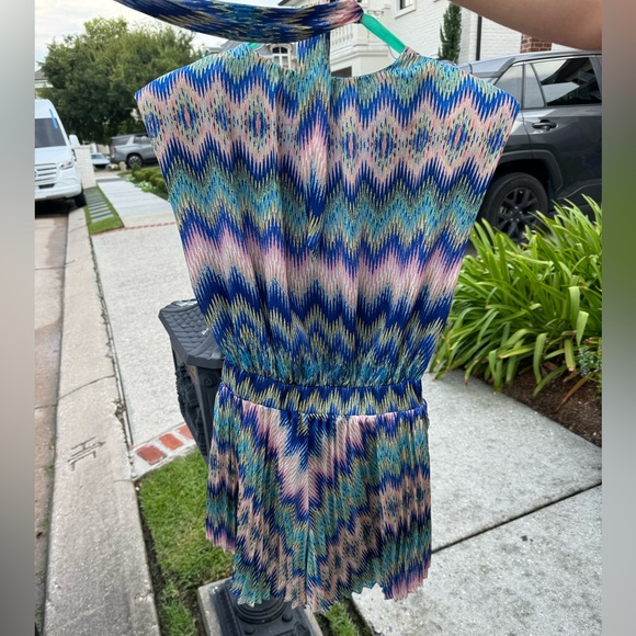 Ramy Brook Goldie Chevron Sleeveless Romper - Picture 6 of 8